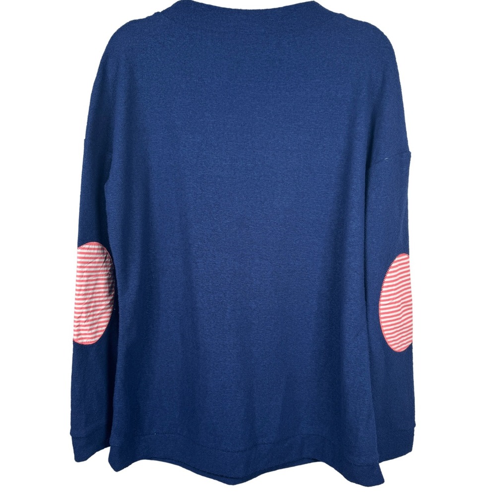NEW Marley Lilly Y'ALL Terry Sweatshirt Long Sleeve Patchwork Pullover Sz L/XL - Picture 8 of 13